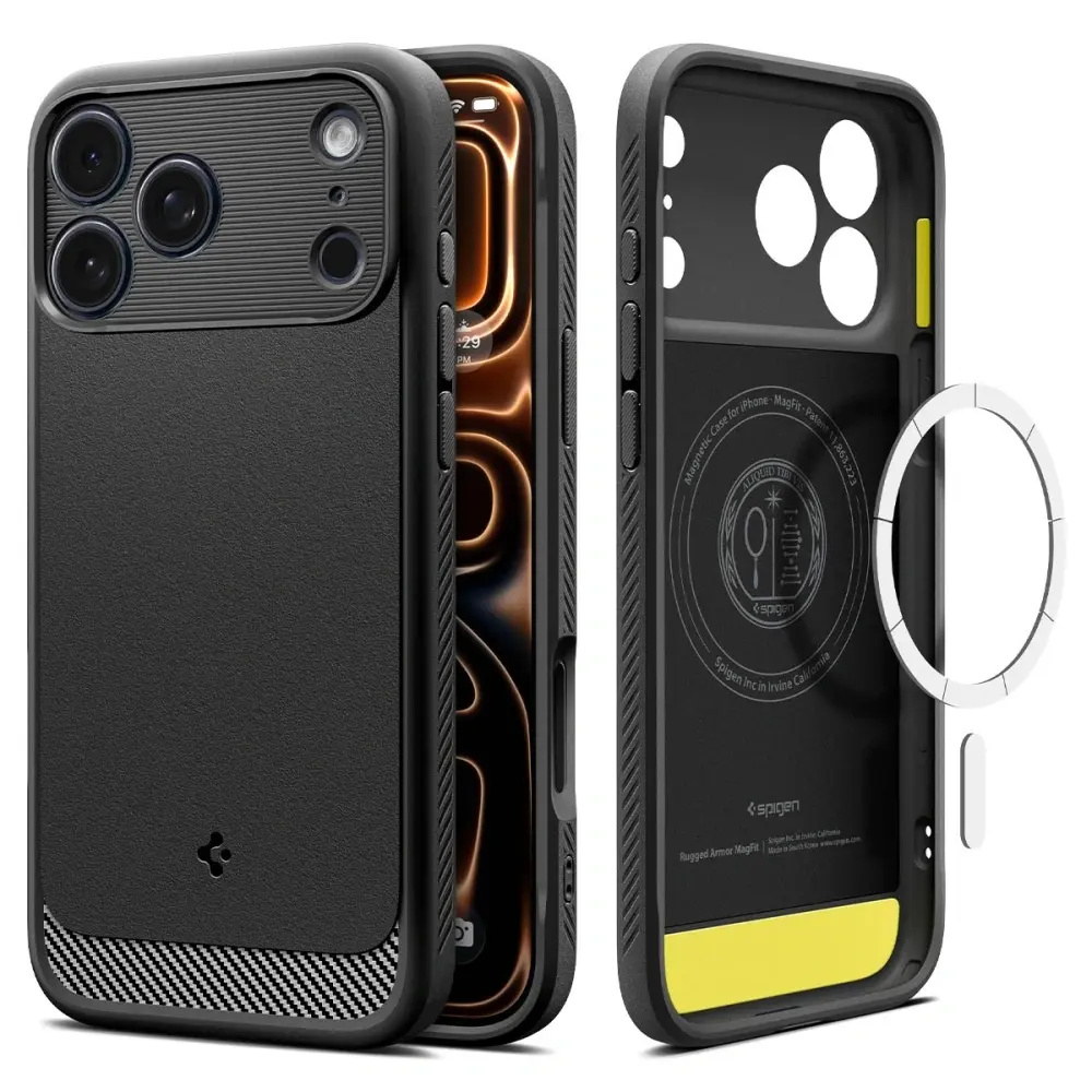 Kryt pro iPhone 17 Pro Max Spigen Rugged Armor MagSafe - matně černý