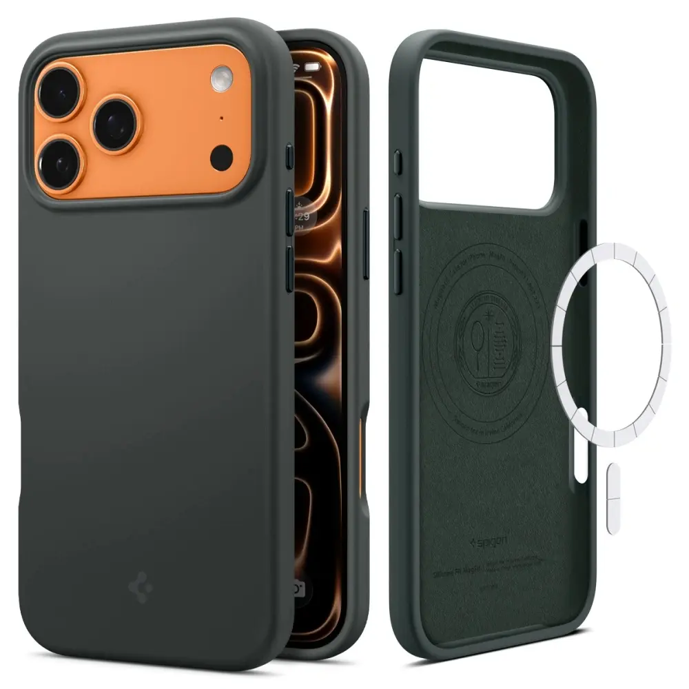 Spigen Silicone Fit MagSafe pro iPhone 17 Pro Max v barvě Abyss Green