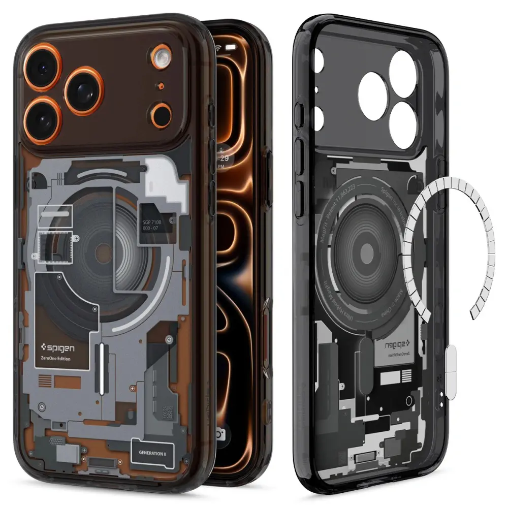 Spigen Ultra Hybrid Mag s MagSafe, iPhone 17 Pro Max, zero one, černý