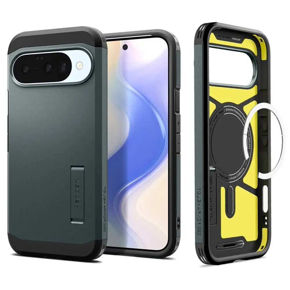 Spigen Tough Armor MagSafe Google Pixel 10 / 10 Pro v zelené Abyss