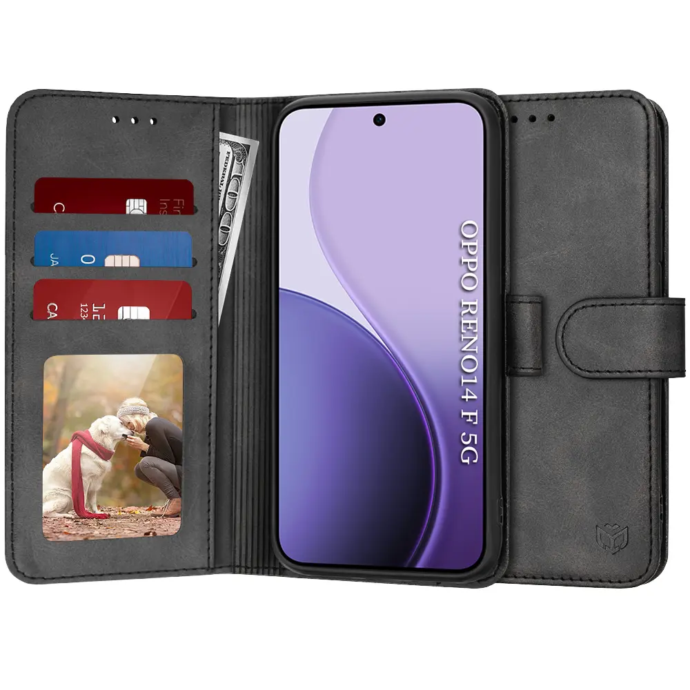 Techsuit Diary Book pro Oppo Reno14 F Reno14 FS 5G černá