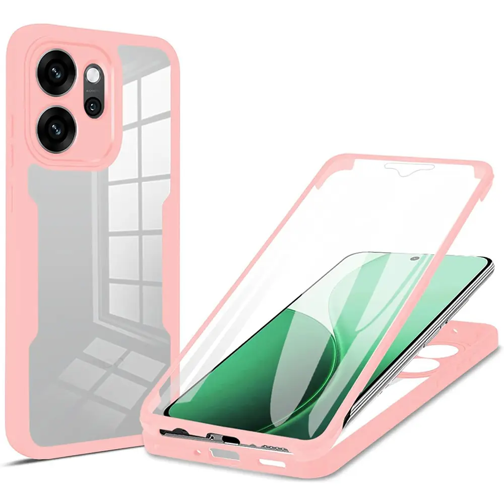 Techsuit ColorVerse 360 Series + Ochranné sklo Oppo Reno14 F / Reno14 FS 5G Růžová