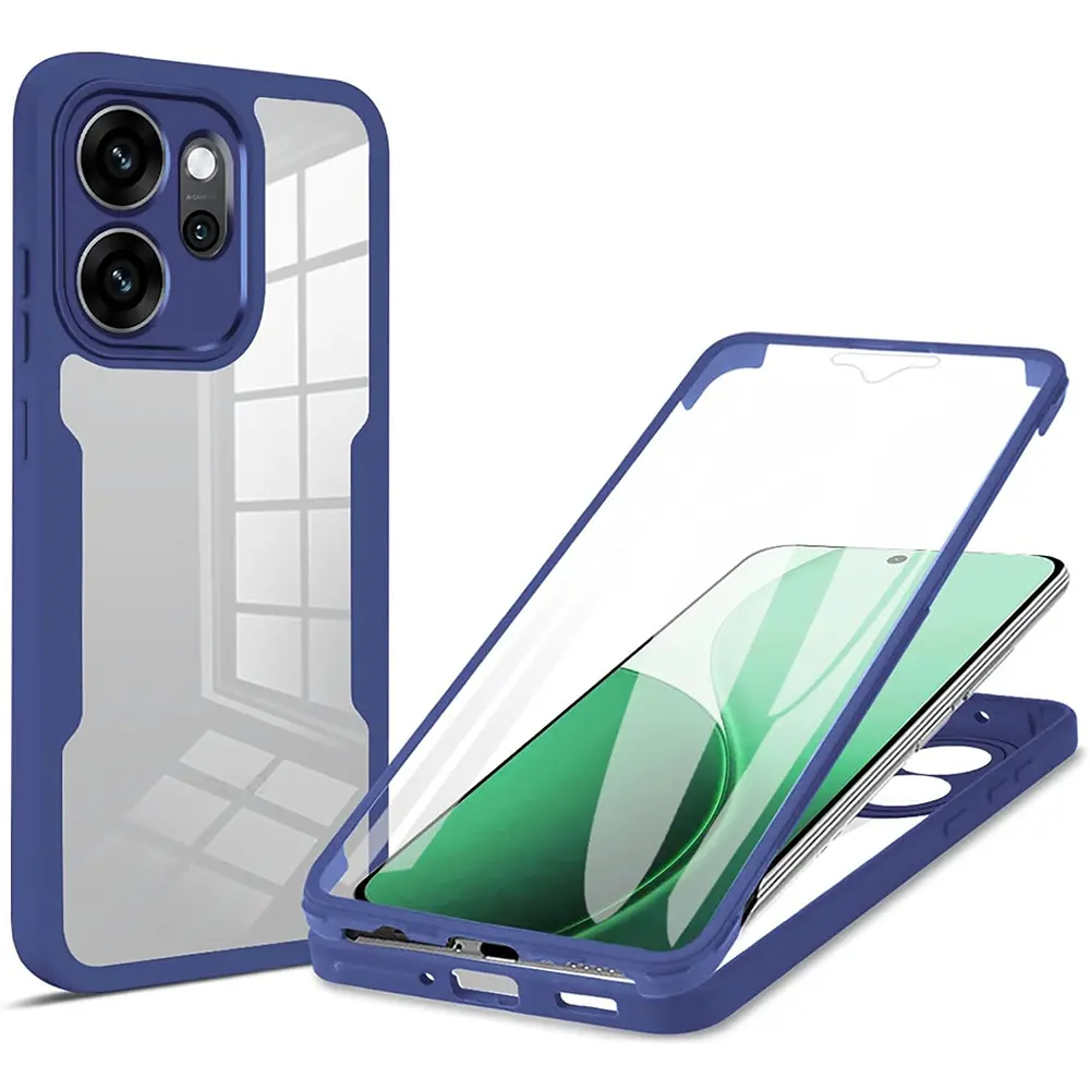 Techsuit ColorVerse 360 Series + Ochranné sklo pro Oppo Reno14 F / Reno14 FS 5G modrá