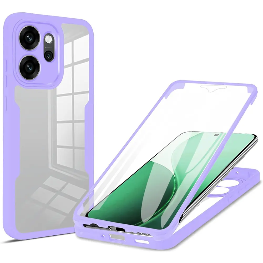 Techsuit ColorVerse 360 Series + Ochranná fólie Oppo Reno14 F / Reno14 FS 5G Fialová