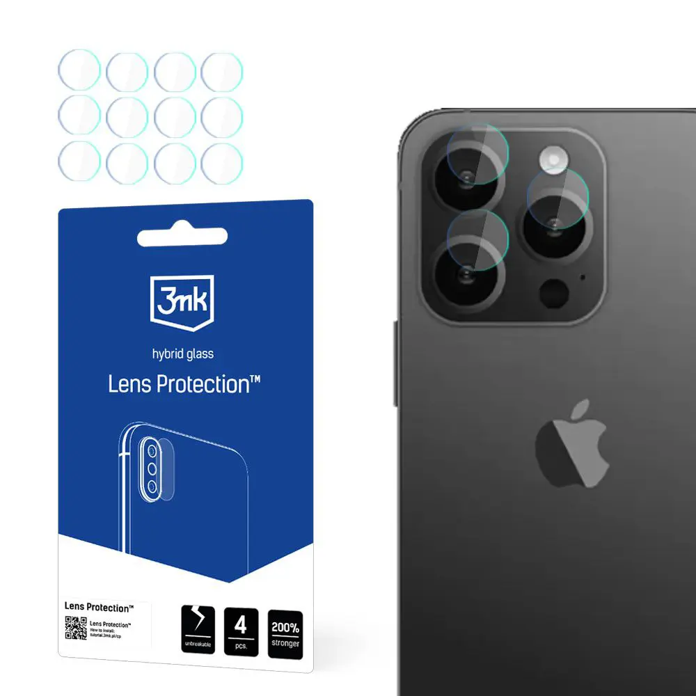 3mk Lens Protection (4 ks) iPhone 15 Pro Max průhledná