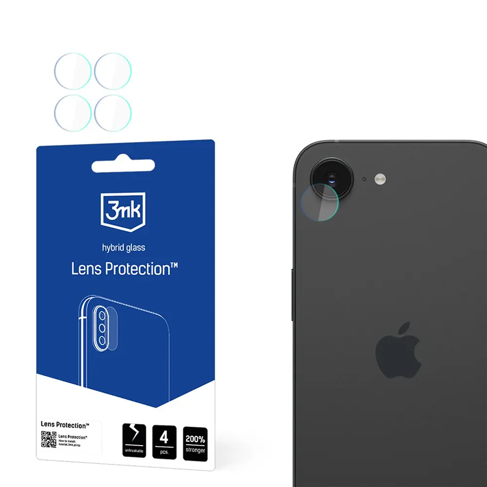 3mk Lens Protection 4 ks iPhone 16e čirý