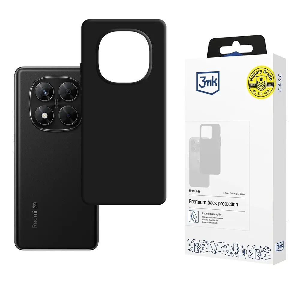 3mk Matt Case pro Xiaomi Redmi Note 14 Pro 5G Poco X7 černý