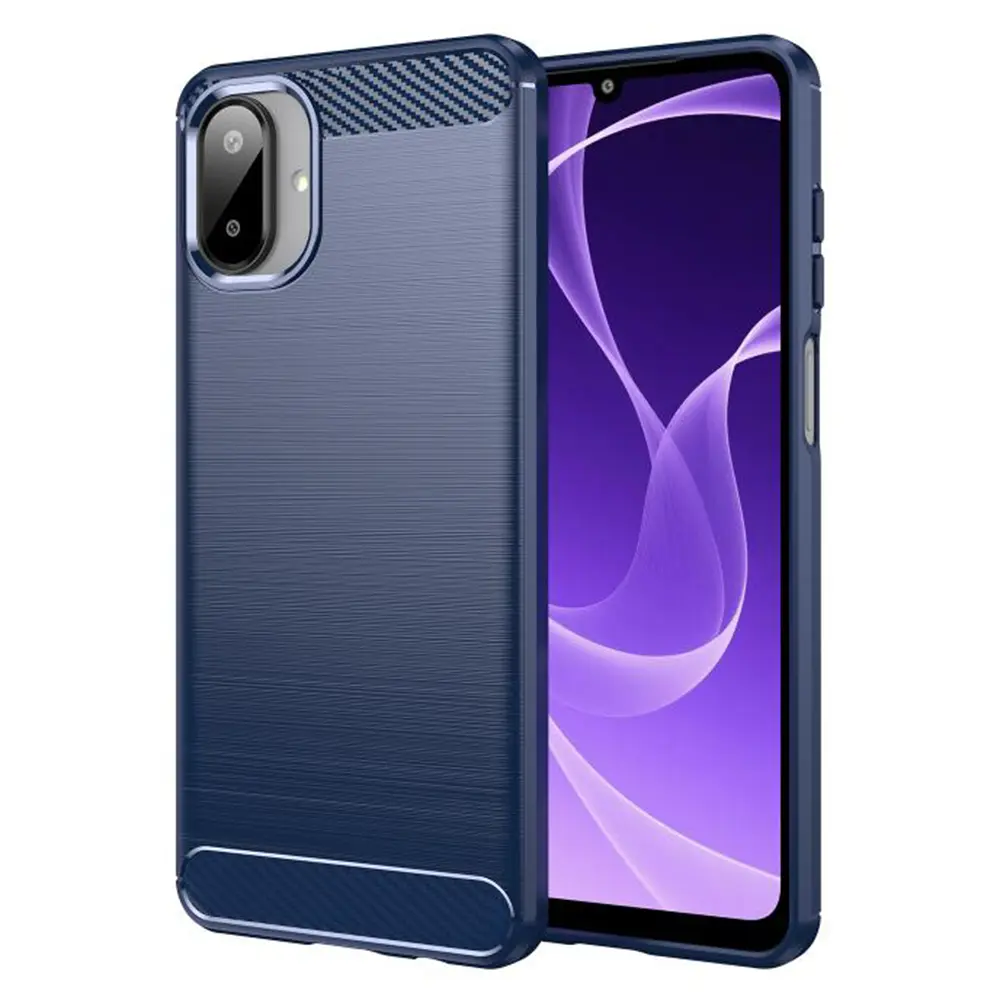 Techsuit - Carbon Silicone pouzdro s karbonovým vzorem pro Samsung Galaxy A07 4G - modré