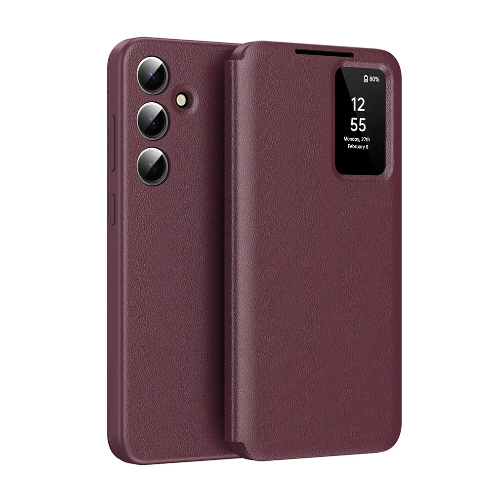 Techsuit SmartView Series pro Samsung Galaxy S25 FE červená