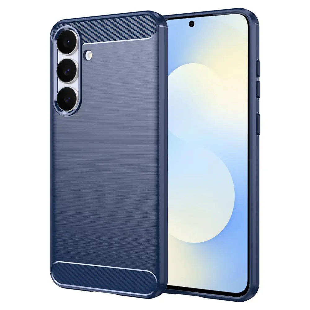 Techsuit Carbon Silicone pro Samsung Galaxy S25 FE modrá