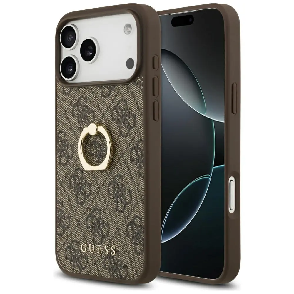 Guess Hardcase 4G Ring Stand GUHCP17X4GMRBR iPhone 17 Pro Max hnědý