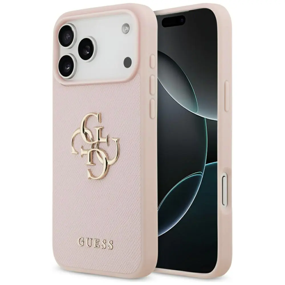 Guess Hardcase 4G Grained Big and Classic Logo iPhone 17 Pro růžová