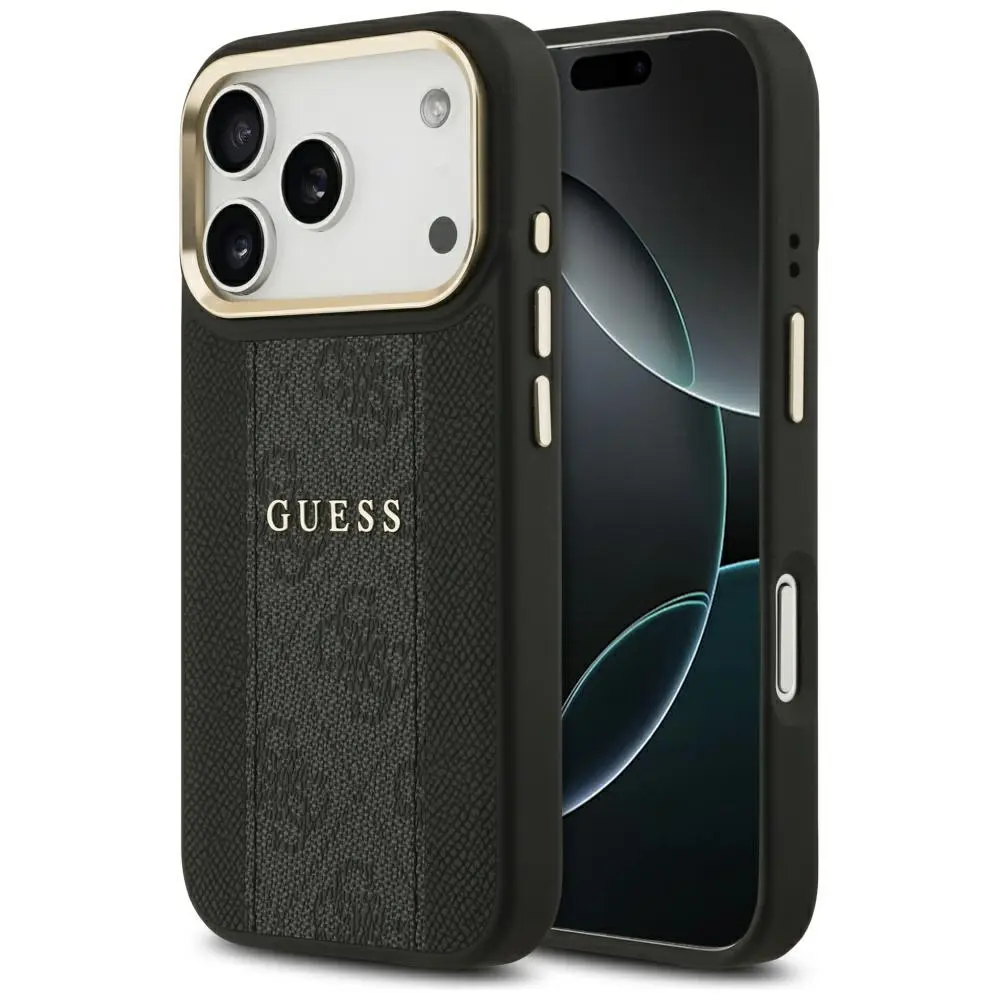 Guess Hardcase 4G Stripe MagSafe iPhone 17 Pro černý