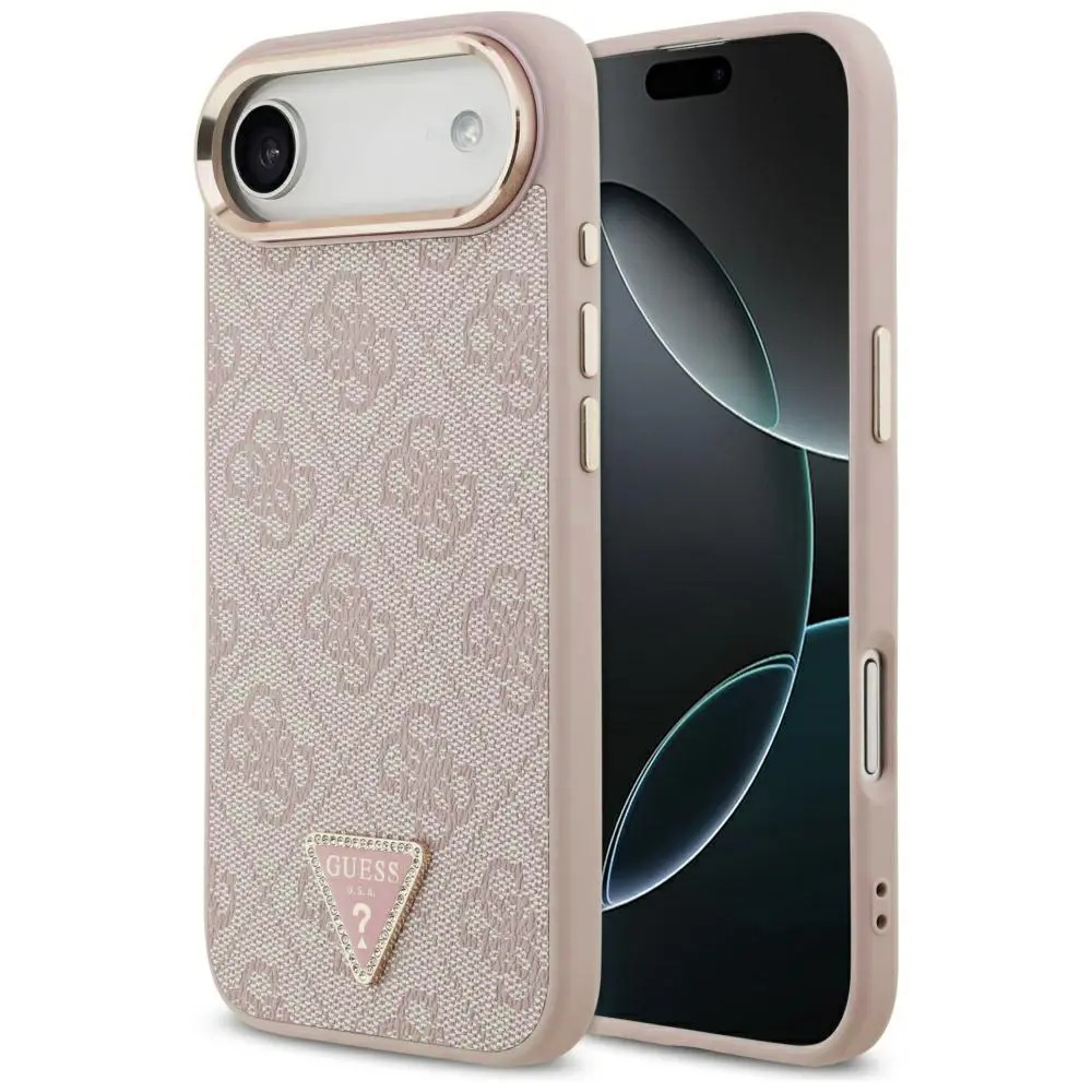 Guess Hardcase 4G Triangle Logo MagSafe iPhone 17 Air růžová