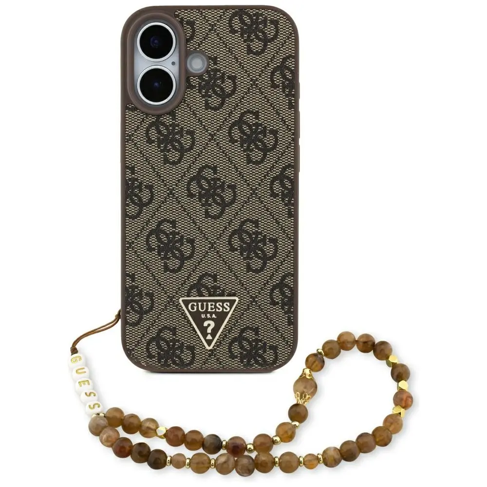 Guess Hardcase 4G Strap Triangle Logo MagSafe iPhone 17 Hnědý