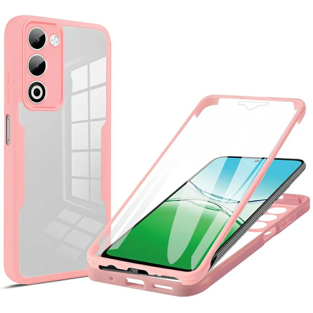 Techsuit ColorVerse 360 Series + Ochranné sklo Oppo A5 4G / A5 5G Růžová