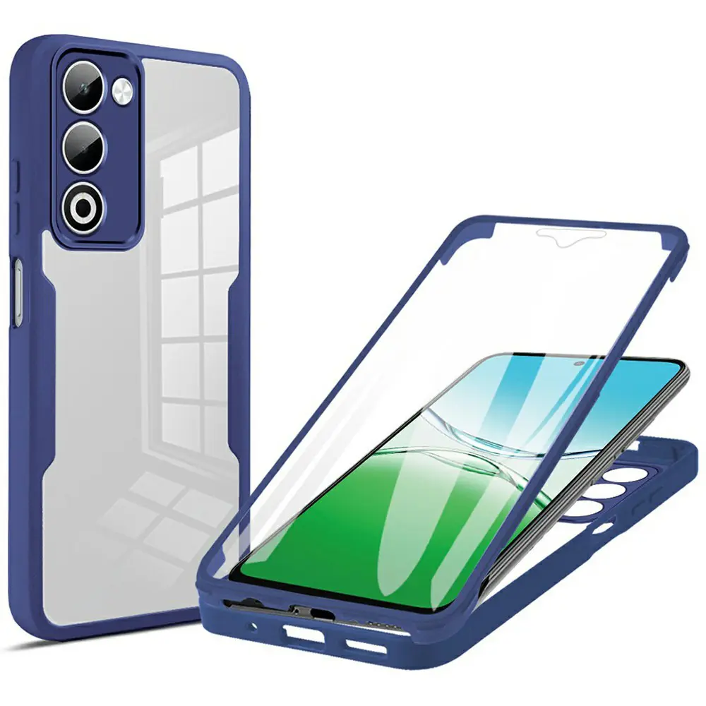 Techsuit ColorVerse 360 Series + Ochranné sklo Oppo A5 4G / A5 5G Modrá