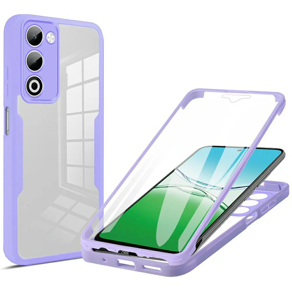 Techsuit ColorVerse 360 Series + Ochranné sklo Oppo A5 4G / A5 5G Fialová