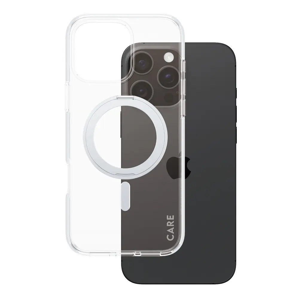 PanzerGlass® CARE Feature Silver Kickstand &amp; MagSafe iPhone 16 Pro Max čirý