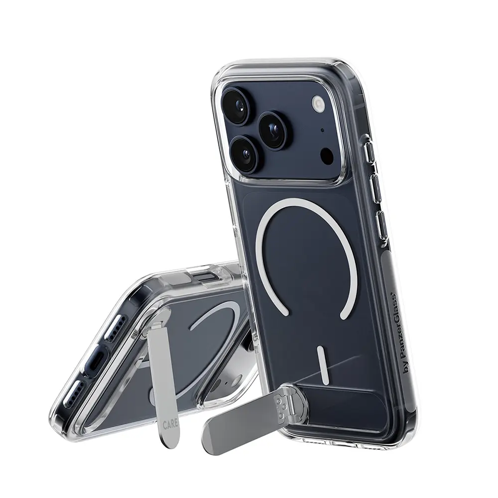 PanzerGlass® CARE Feature Kickstand MagSafe iPhone 17 Pro průhledný