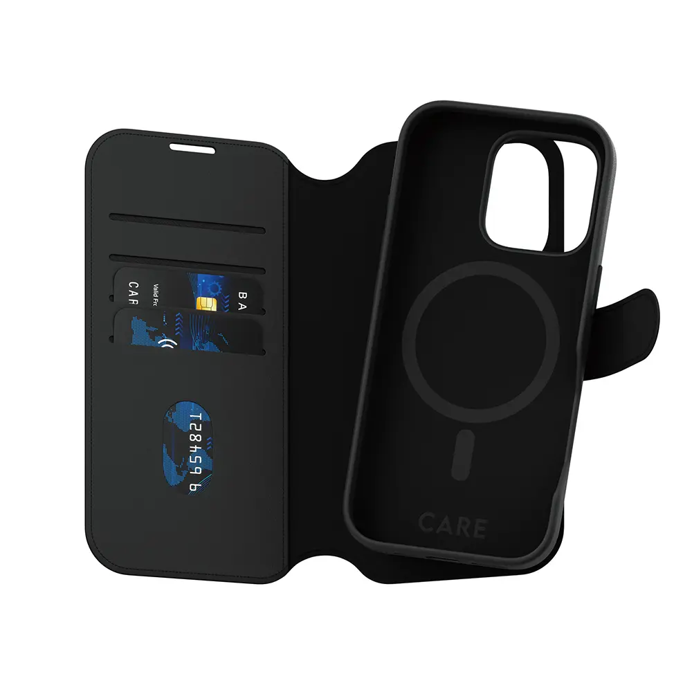 Pouzdro PanzerGlass CARE Feature MagSafe Tango Two-in-One Wallet iPhone 16 Pro černé