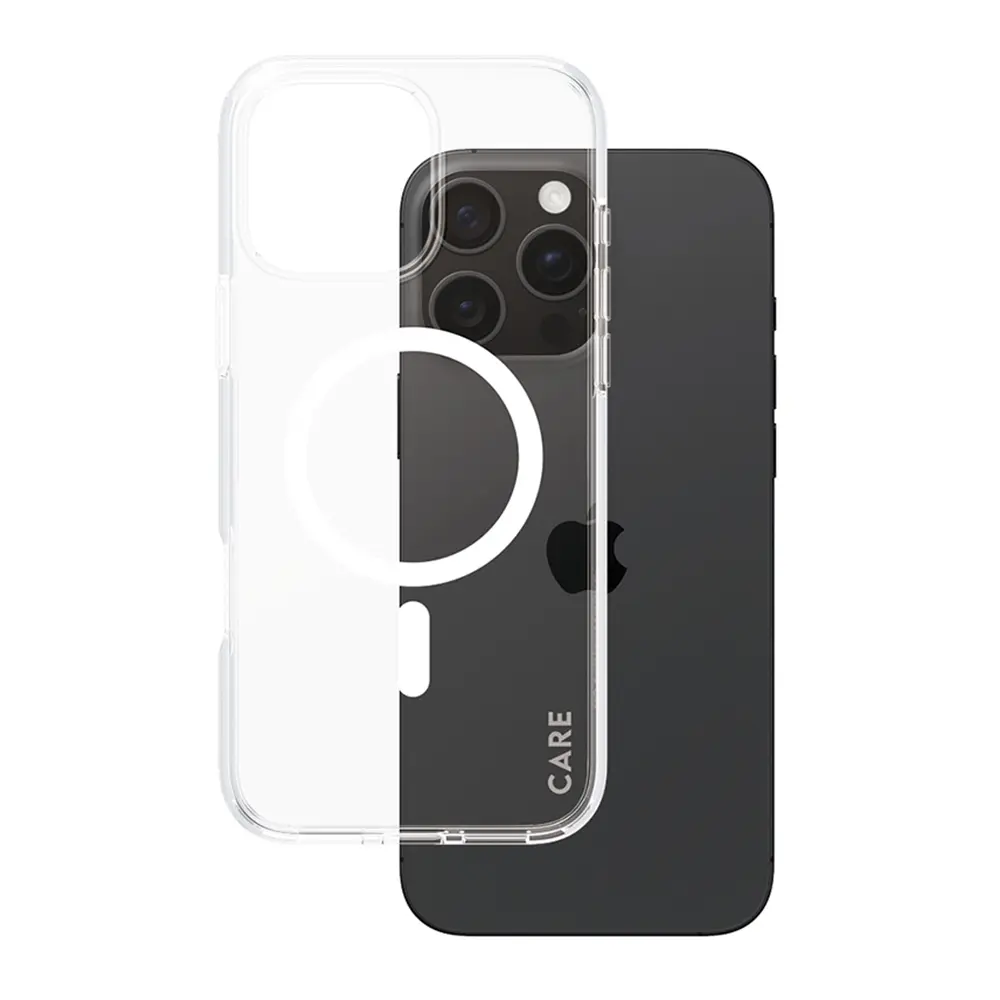 PanzerGlass® CARE Flagship Urban Combat bílý MagSafe iPhone 16 Pro Max průhledný
