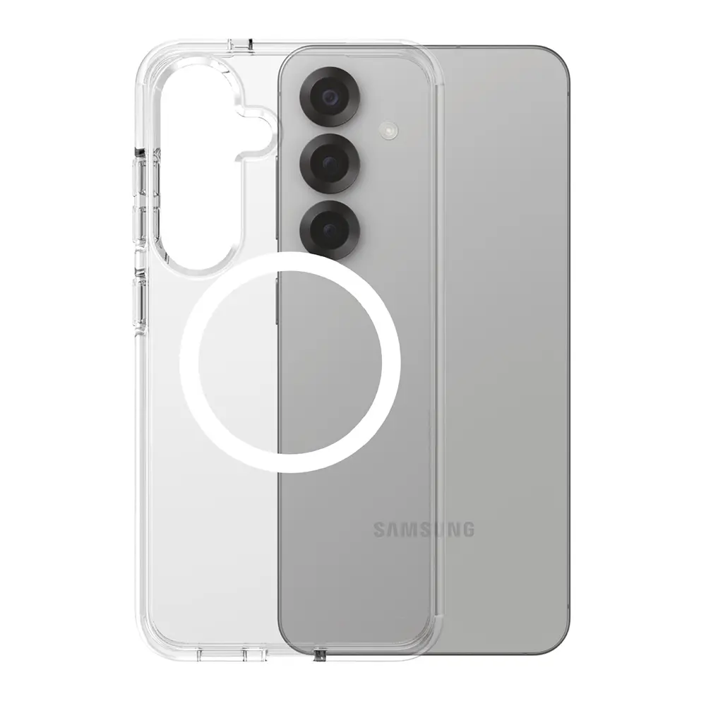 PanzerGlass® CARE Flagship Urban Combat bílý Qi kompatibilní Samsung Galaxy S25 průhledný