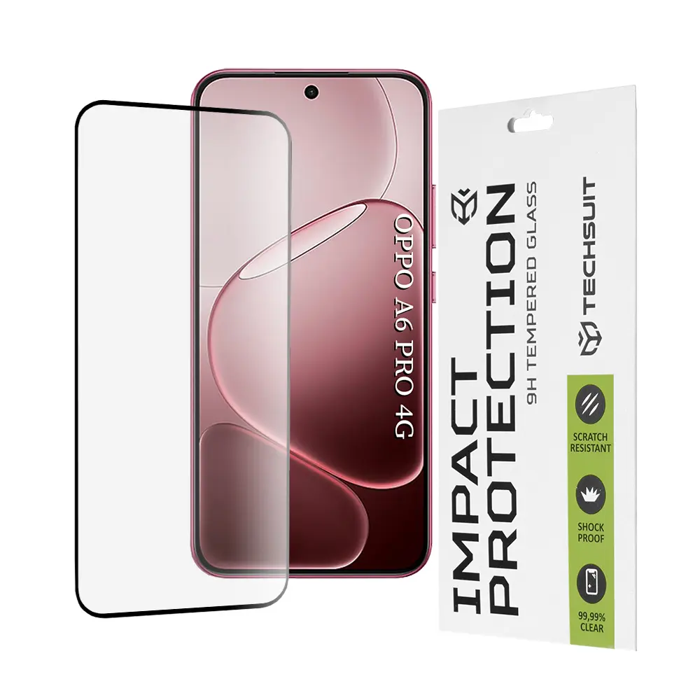 Techsuit 111D ochranné sklo pro Oppo A6 Pro 4G A6 Pro 5G černé