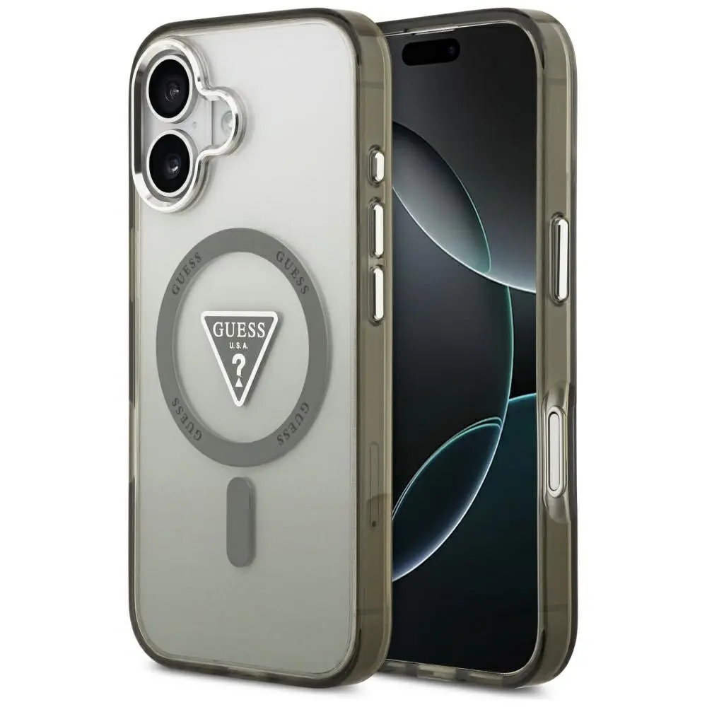 Guess IML Gradient Triangle Logo MagSafe iPhone 17 Khaki