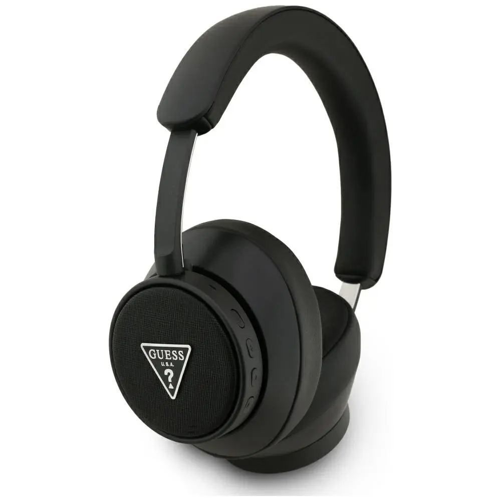 Guess Wireless Headphones Saffiano Triangle Logo GUBHC15PGMRTRK černá
