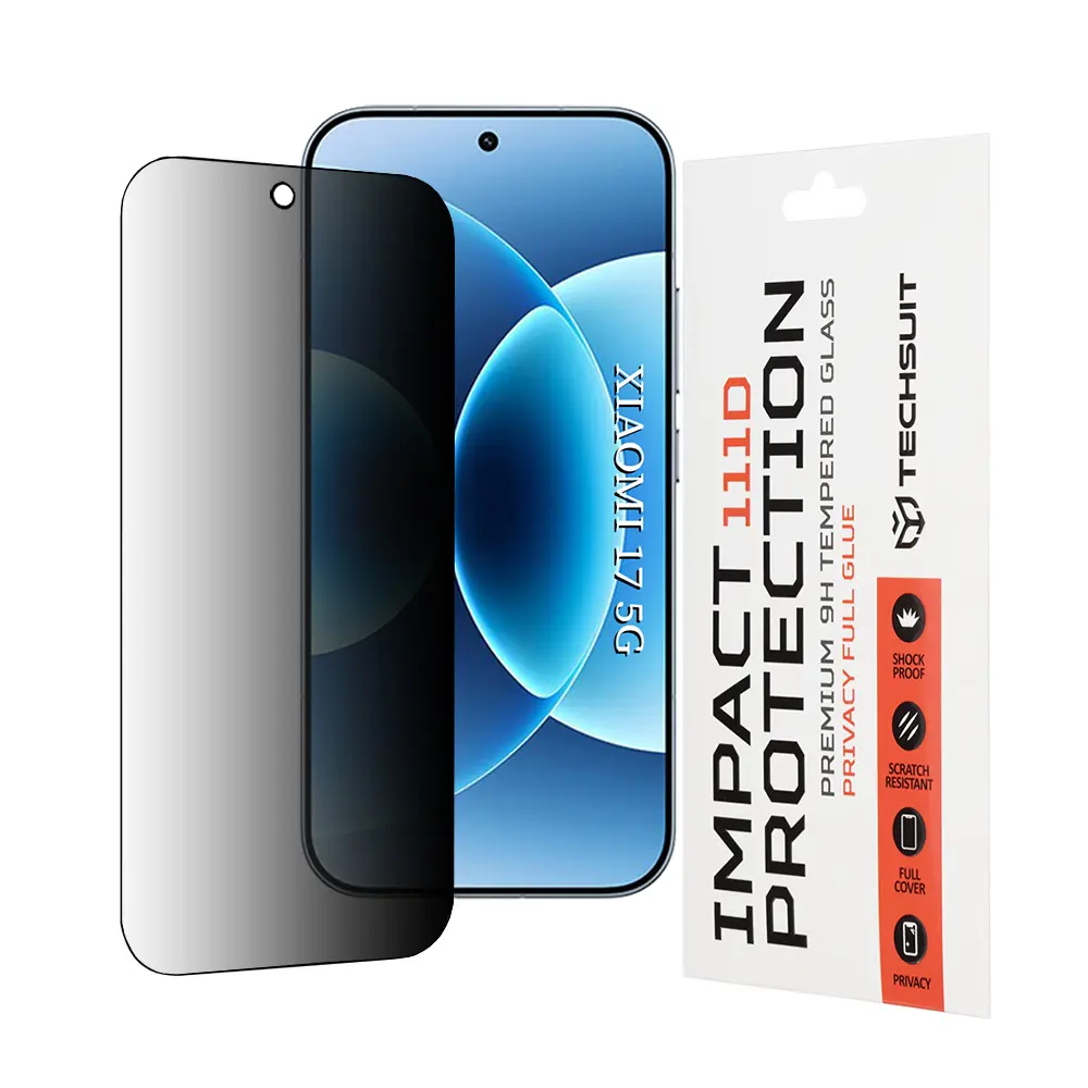 Techsuit 111D Privacy Full Glue pro Xiaomi 17 černá