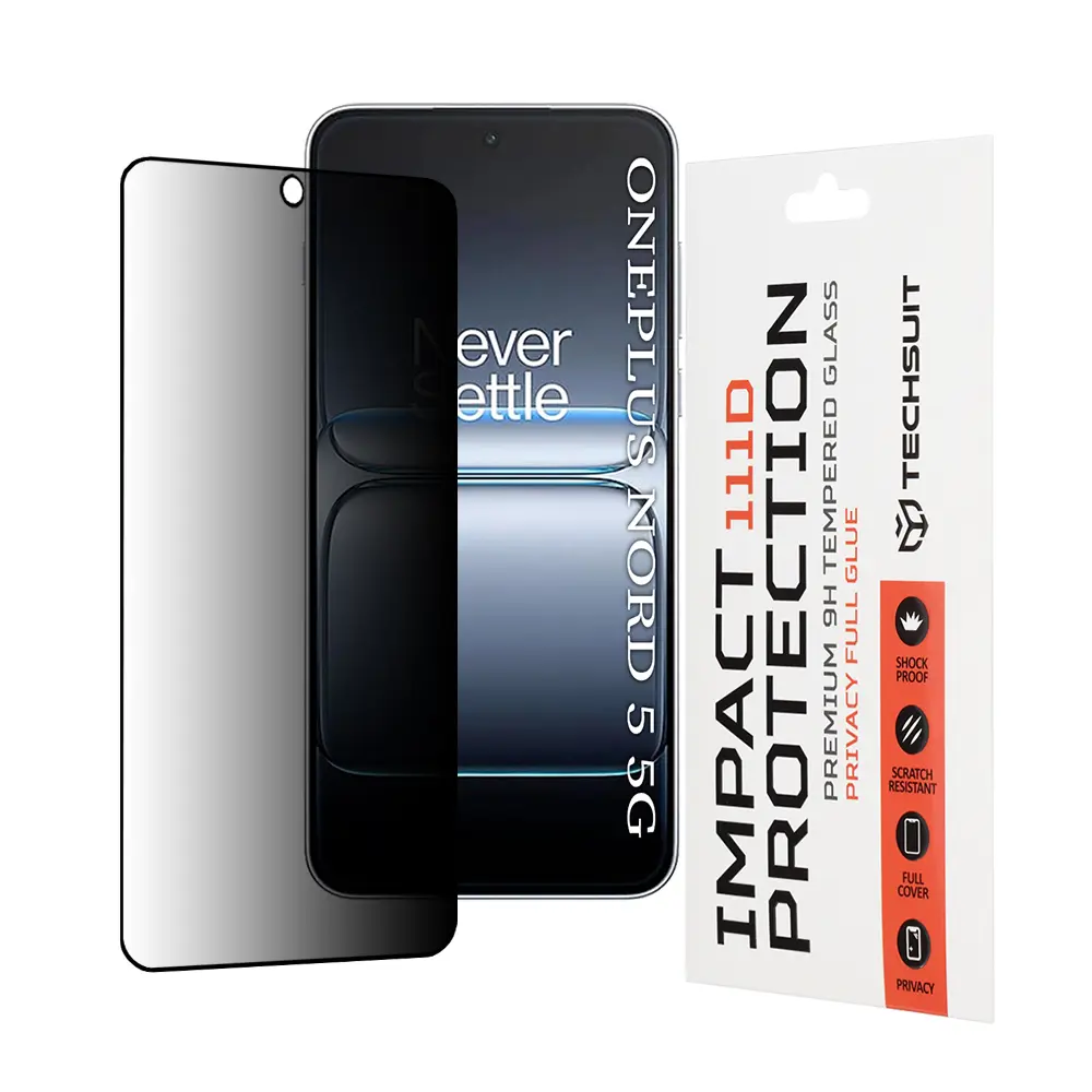 Ochranné sklo Techsuit 111D Privacy Full Glue pro OnePlus Nord 5 černé