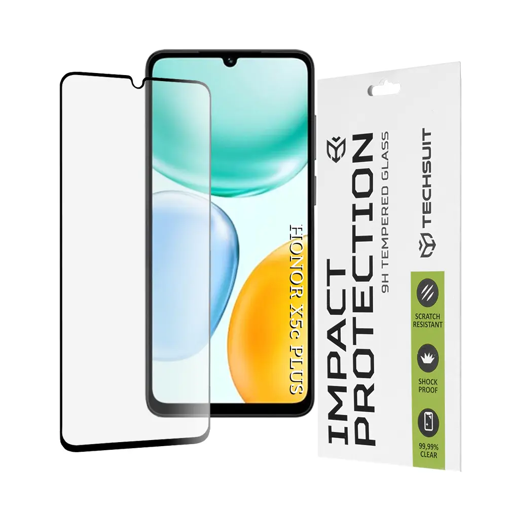 Ochranné sklo Techsuit 111D pro Honor X5c Plus černé