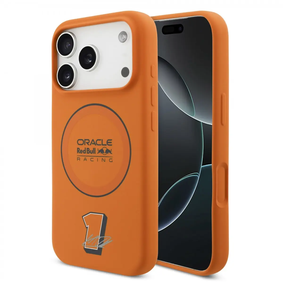 Zadní kryt Red Bull Silicone Blue Ring MagSafe pro iPhone 17 Pro Orange