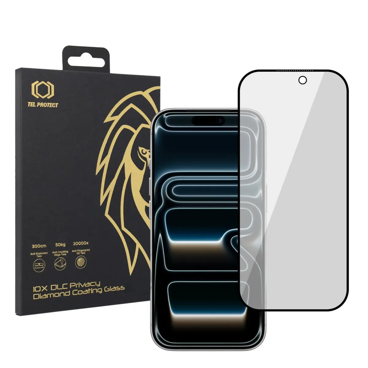 Tvrzené sklo Tel Protect 10X Privacy DLC Diamond Coating pro iPhone 17 Pro Max