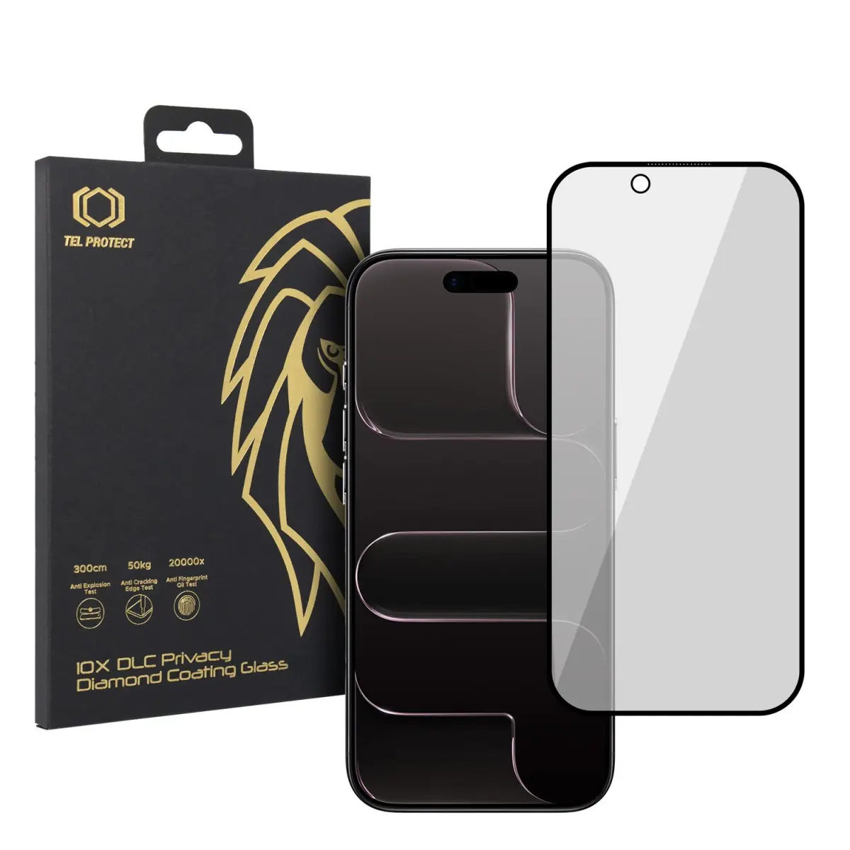 Tvrzené sklo Tel Protect 10X Privacy DLC Diamond Coating pro iPhone Air