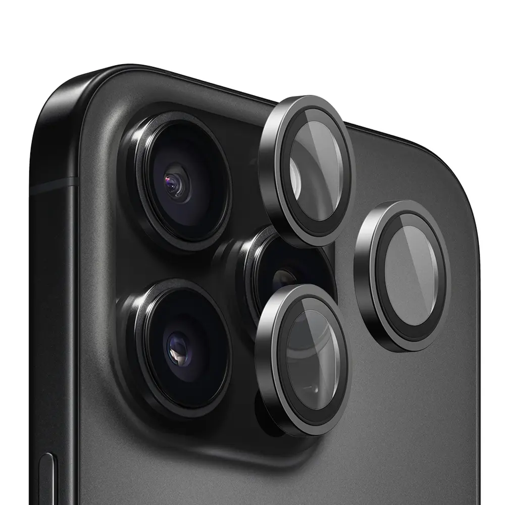 Blueo originální kovová ochrana objektivu iPhone 16 Pro 16 Pro Max černý Titanium