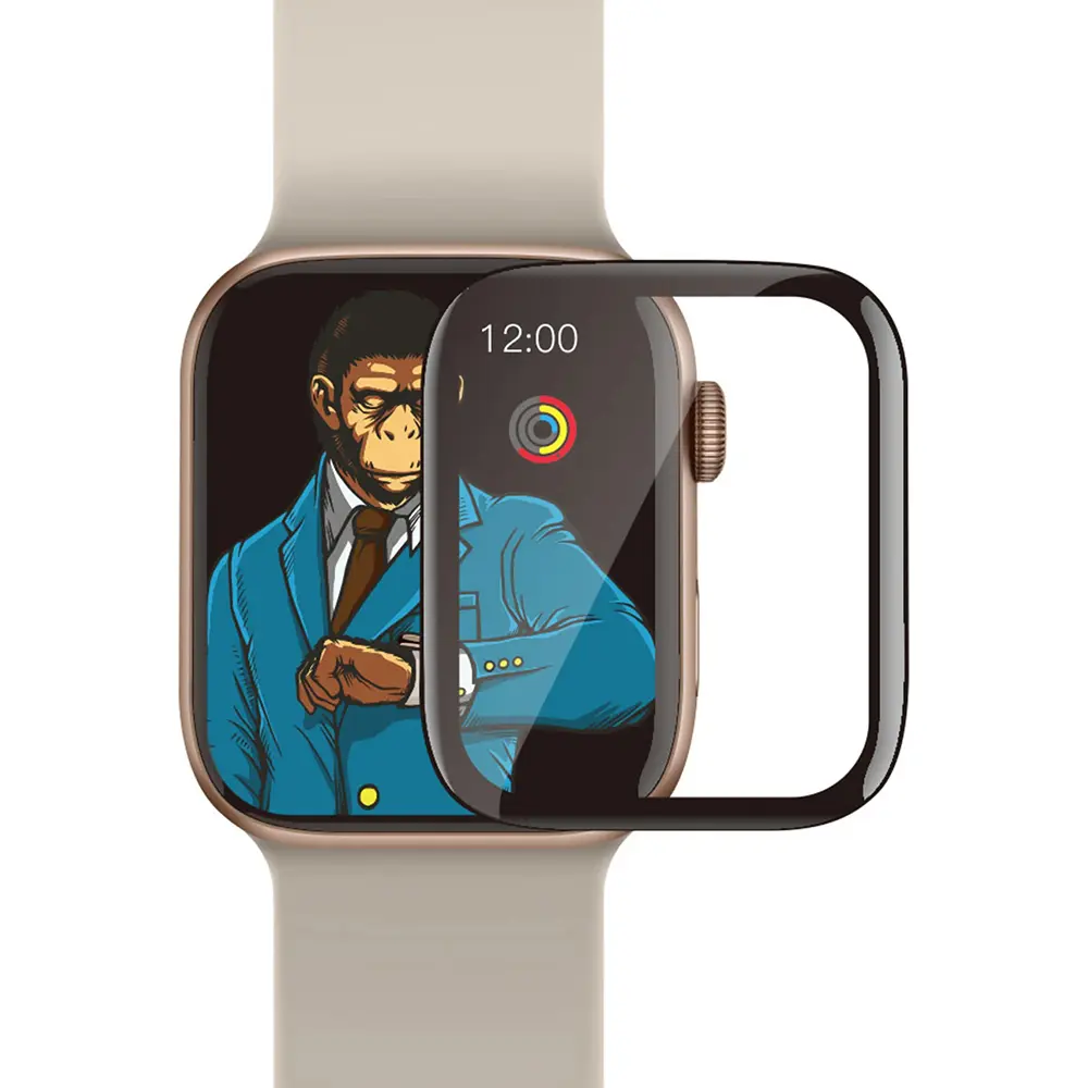Blueo ochranná fólie Apple Watch 44mm s lokátorem prachu černá