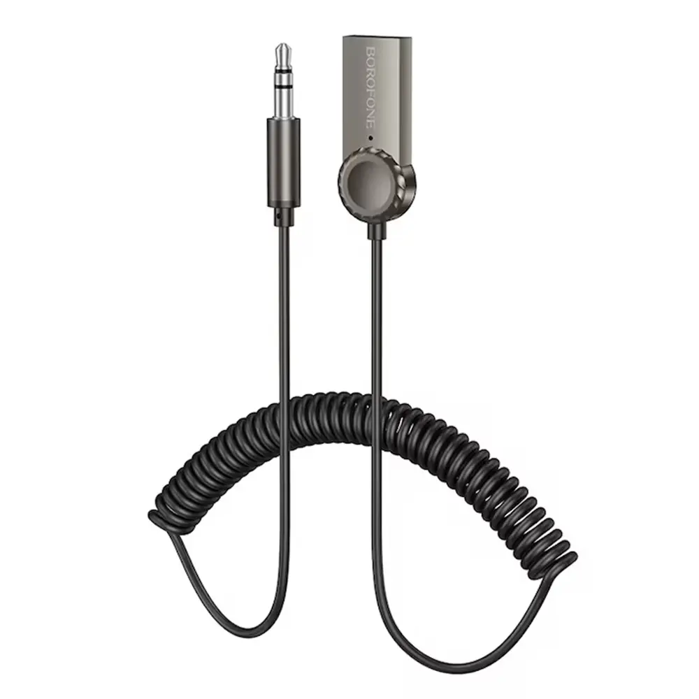 Borofone bluetooth V5.0 adaptér Peaceful BC56 jack 3.5mm šedý