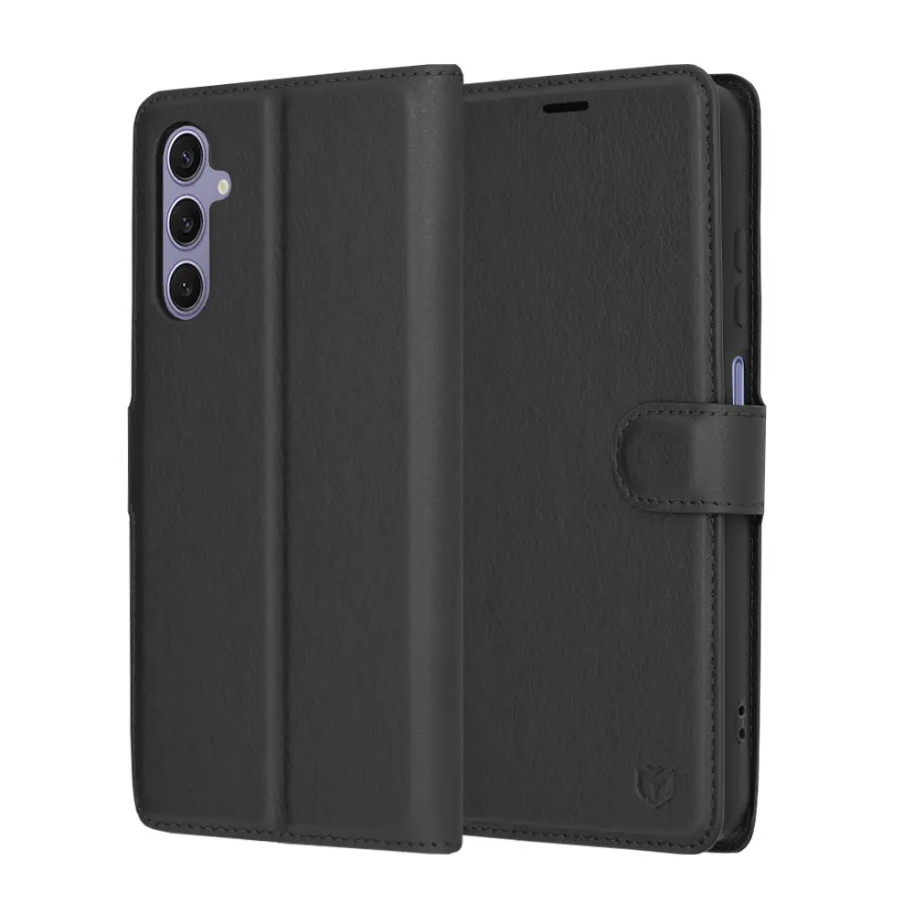 Techsuit kožené folio pro Samsung Galaxy S24 černé