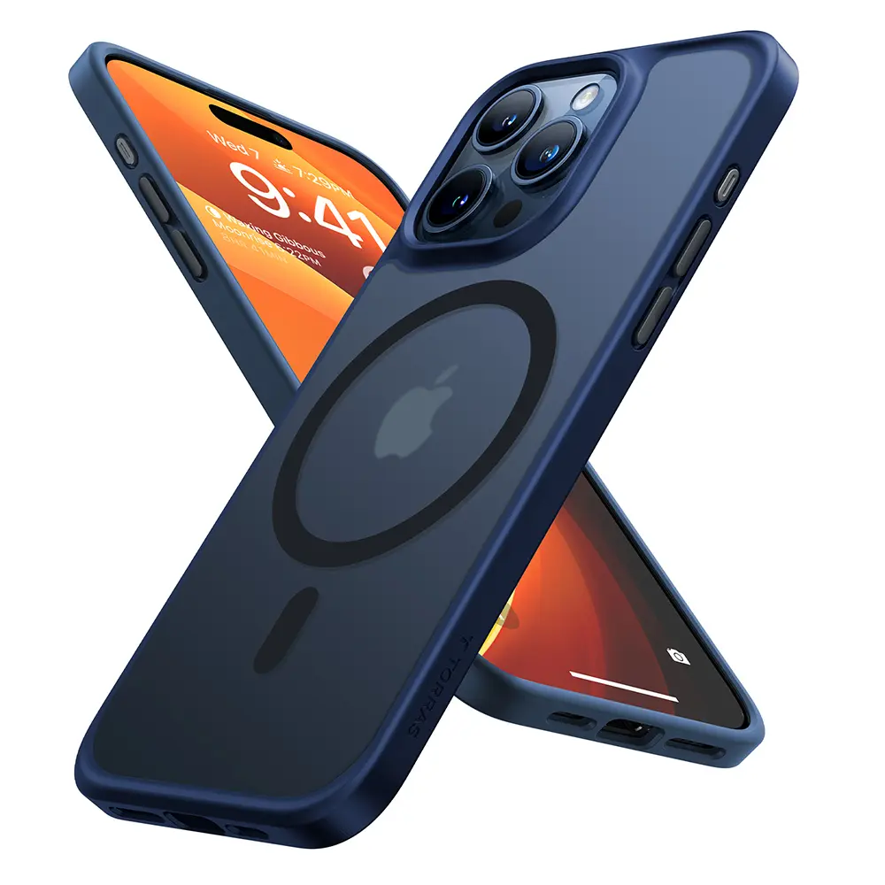 Torras Guardian Magnetic Series iPhone 15 Pro tmavě modrá