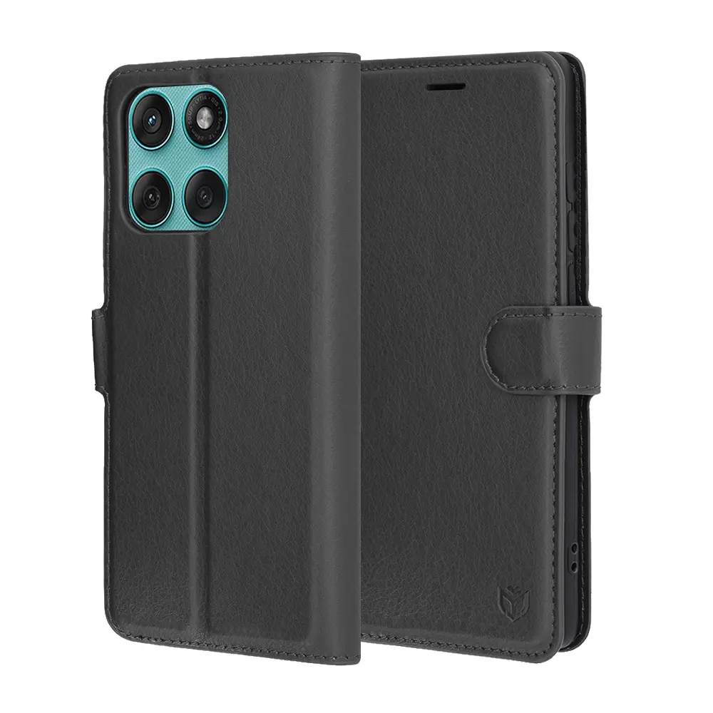 Techsuit kožené pouzdro pro Motorola Edge 60 Edge 60 Fusion černé