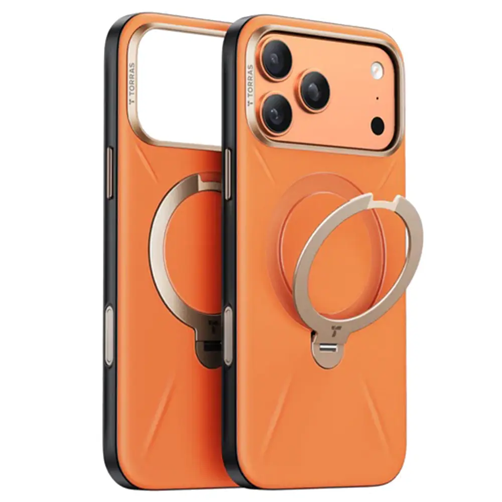Torras QPRO Leather Series iPhone 17 Pro oranžový
