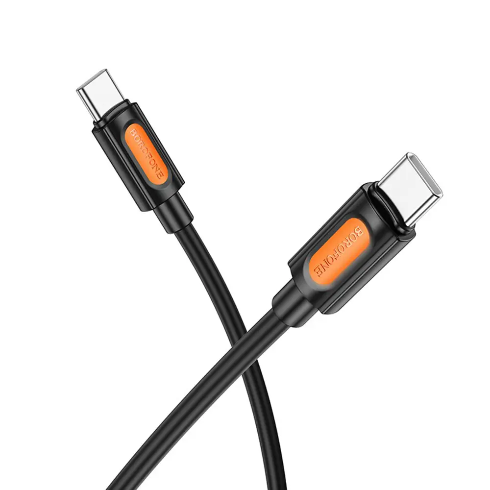 Borofone datový kabel BX114 Type-C na Type-C silikon 60W 1m černý
