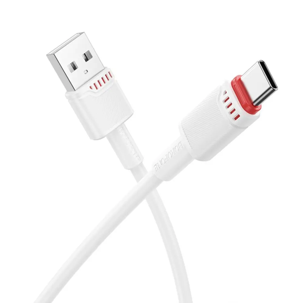 Datový kabel Borofone BX110 Beneficio USB-A na USB-C 2,4A 1m bílý