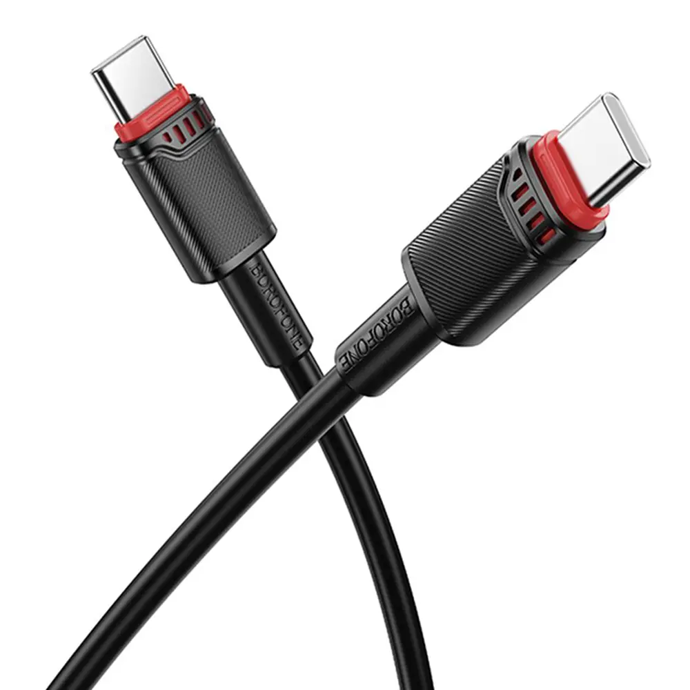 Borofone datový kabel Beneficio Series BX110 Type-C na Type-C 60W 1m černý