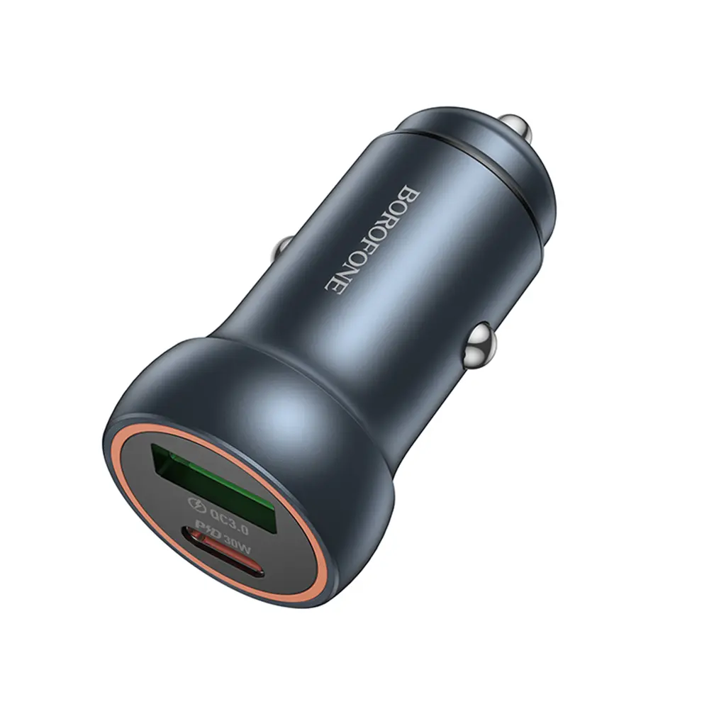 Borofone mini car charger fresh (BZ32A) rychlé nabíjení dva porty 30W