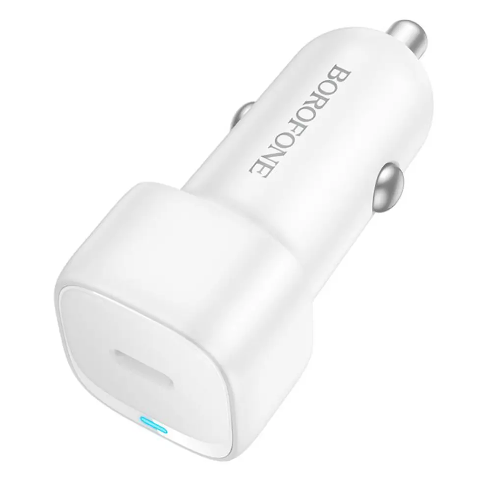 Borofone nabíječka do auta Cloud BZ34A Type-C jeden port 20W bílá