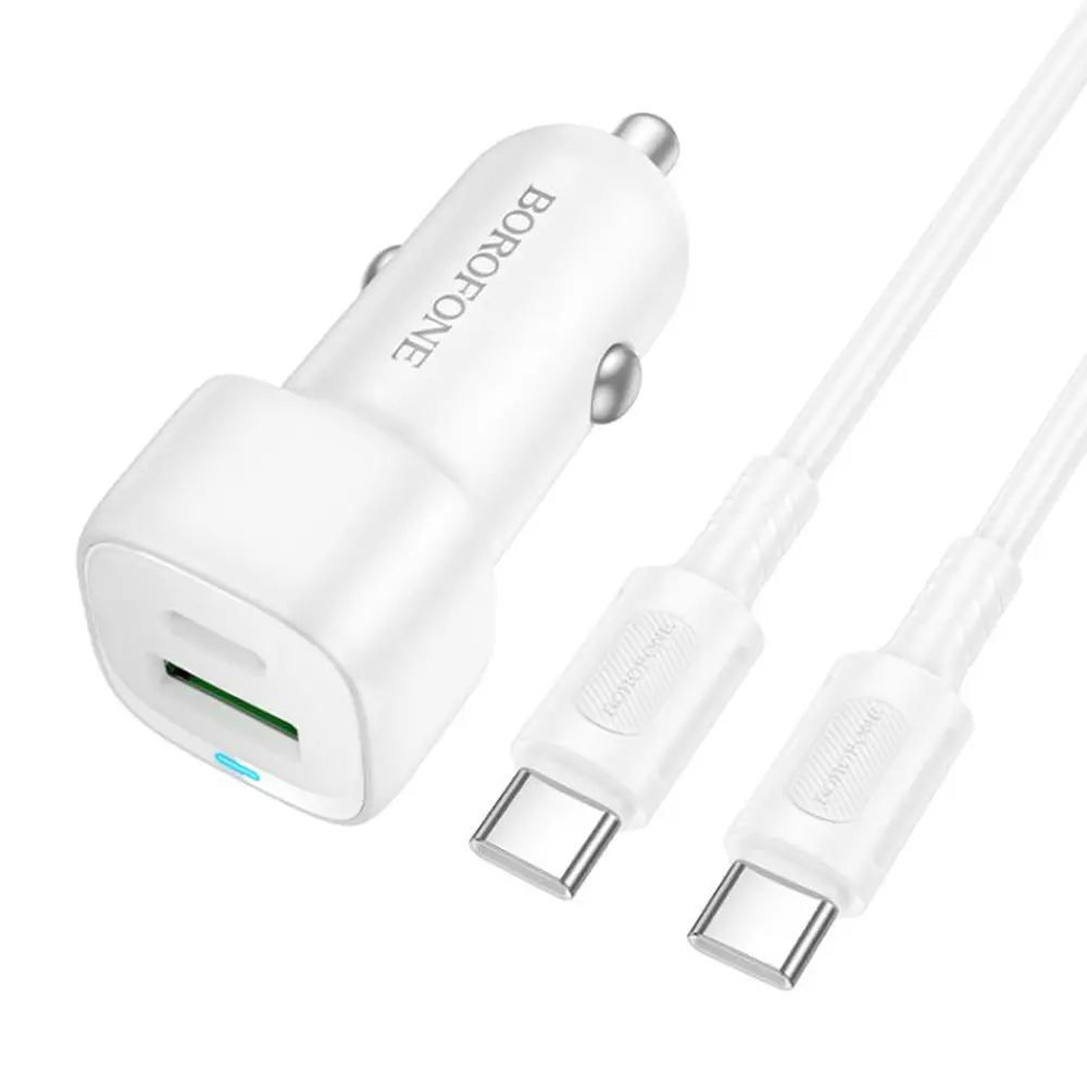 Borofone autonabíječka Cloud BZ34B PD20W QC3.0 38W duální port bílá