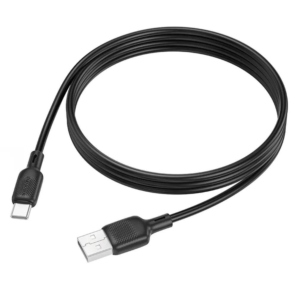 Borofone datový kabel Lenny Series BX113 USB to Type-C silikonový 3A 1m černý